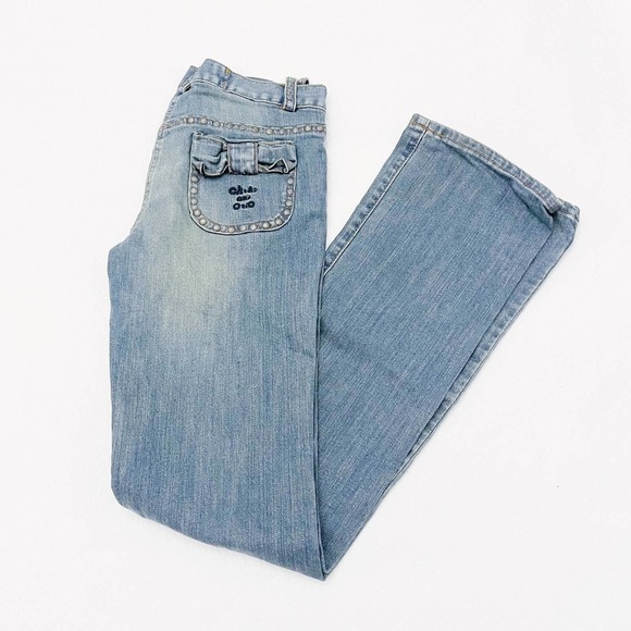 Cheap and Chic Denim Jeans Brad Accents Detailing SZ6 - Picture 2 of 7